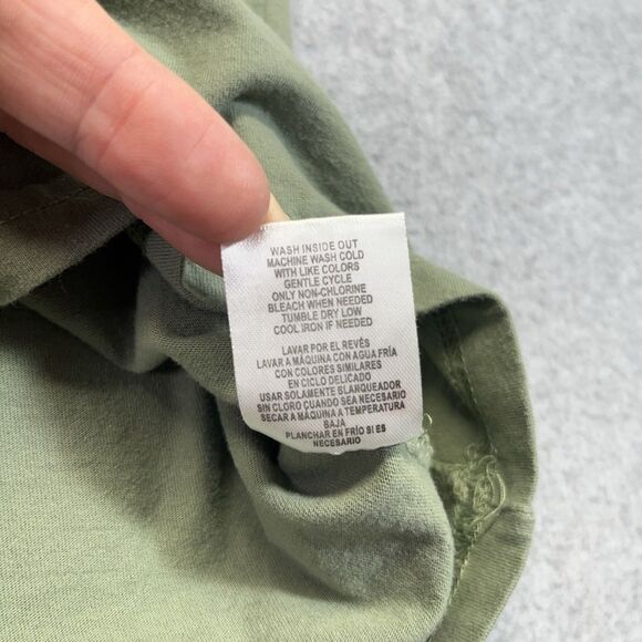 Quiksilver T-Shirt Men’s Medium Green Embroidered Logo Surf Skate Y2K - Picture 6 of 10